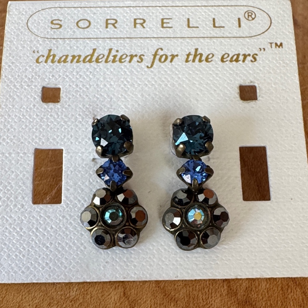 Sorrelli Midnight Blue and Gold Earrings